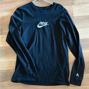 Nike Black Long Sleeve Tee with FREAK Logo